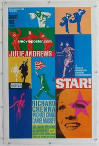 d436 STAR linen one-sheet movie poster '68 Julie Andrews, Crenna