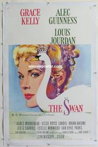 d440 SWAN linen one-sheet movie poster '56 Grace Kelly, cool Monet artwork!