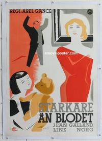 d065 MATER DOLOROSA linen Swedish movie poster '32 Abel Gance, cool art