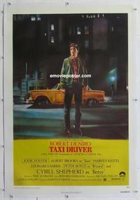d443 TAXI DRIVER linen one-sheet movie poster '76 Robert De Niro, Scorsese