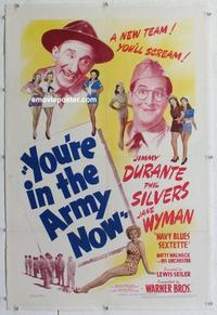 d470 YOU'RE IN THE ARMY NOW linen one-sheet movie poster '41 Jimmy Durante
