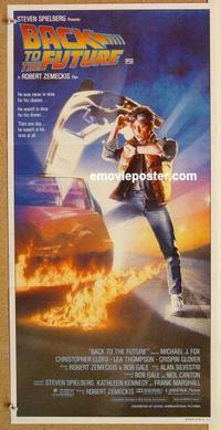 e437 BACK TO THE FUTURE Australian daybill movie poster '85 Michael J. Fox