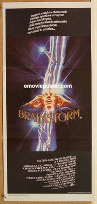 e478 BRAINSTORM Australian daybill movie poster '83 Christopher Walken