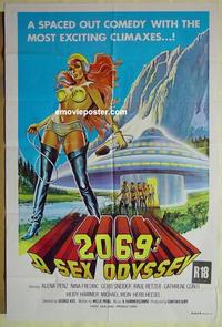 e068 2069 A SEX ODYSSEY Australian one-sheet movie poster '74 sexy sci-fi spoof!