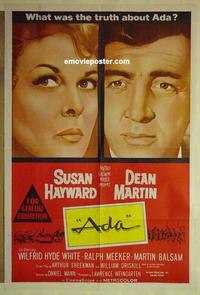 e072 ADA Australian one-sheet movie poster '61 Susan Hawyard, Dean Martin