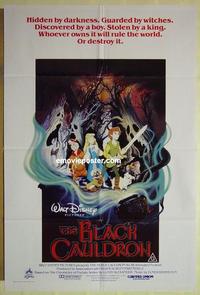e104 BLACK CAULDRON Australian one-sheet movie poster '85 first Disney CG!