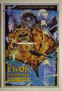 e123 CARAVAN OF COURAGE Australian one-sheet movie poster '84 Ewoks, Star Wars!