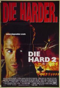 e150 DIE HARD 2 Australian one-sheet movie poster '90 Bruce Willis, Bedelia