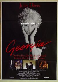 e182 GEORGIA Australian one-sheet movie poster '88 Judy Davis, Australian!
