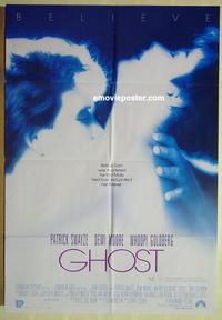 e184 GHOST Australian one-sheet movie poster '90 Patrick Swayze, Demi Moore