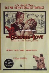 e186 GODDESS OF LOVE Australian one-sheet movie poster '60 sexy Aphrodite!
