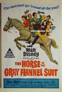 e208 HORSE IN THE GRAY FLANNEL SUIT Australian one-sheet movie poster '69 Disney