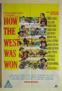 e211 HOW THE WEST WAS WON Australian one-sheet movie poster '64 John Ford epic!
