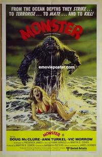 e213 HUMANOIDS FROM THE DEEP Australian one-sheet movie poster '80 classic!