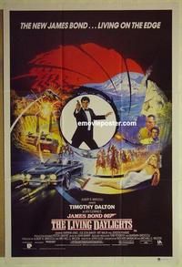 e241 LIVING DAYLIGHTS Australian one-sheet movie poster '86 Dalton as James Bond
