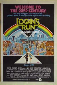 e242 LOGAN'S RUN Australian one-sheet movie poster '76 Michael York, Agutter