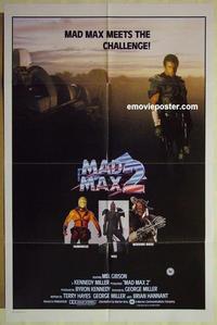 e251 MAD MAX 2: THE ROAD WARRIOR one-sheet movie poster '82 Mel Gibson