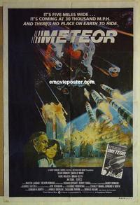 e261 METEOR Australian one-sheet movie poster '79 Sean Connery, Natalie Wood, AIP