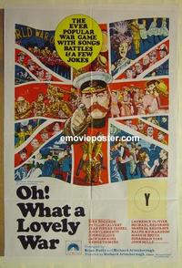 e277 OH WHAT A LOVELY WAR Australian one-sheet movie poster '69 WWI comedy!