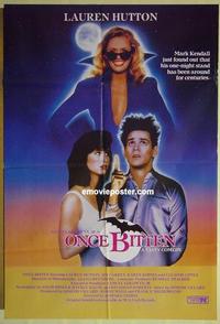 e280 ONCE BITTEN Australian one-sheet movie poster '85 Jim Carrey, vampire comedy!