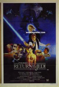 e308 RETURN OF THE JEDI style B Australian one-sheet movie poster '83 George Lucas