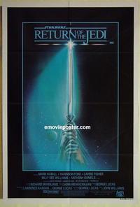 e307 RETURN OF THE JEDI style A Australian one-sheet movie poster '83 George Lucas