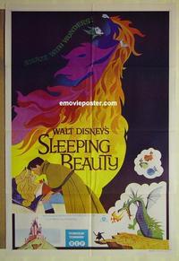 e334 SLEEPING BEAUTY Aust 1sh R1970s Walt Disney cartoon fairy tale fantasy classic!