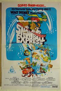 e335 SNOWBALL EXPRESS Australian one-sheet movie poster '72 Disney, Dean Jones