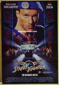e345 STREET FIGHTER Australian one-sheet movie poster '94 Jean-Claude Van Damme