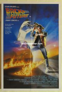 e091 BACK TO THE FUTURE Australian one-sheet movie poster '85 Michael J. Fox