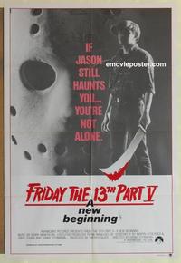 e176 FRIDAY THE 13th 5 Australian one-sheet movie poster '85 Corey Feldman