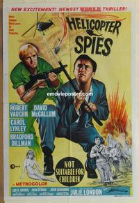 e203 HELICOPTER SPIES Australian one-sheet movie poster '67 Robert Vaughn, UNCLE