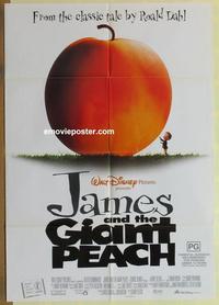 e220 JAMES & THE GIANT PEACH Australian one-sheet movie poster '96 Walt Disney