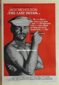 e230 LAST DETAIL Australian one-sheet movie poster '73 Jack Nicholson, Quaid