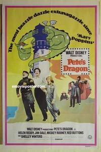 e291 PETE'S DRAGON Australian one-sheet movie poster '77 Walt Disney, Helen Reddy