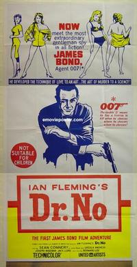 e041 DR NO Aust three-sheet movie poster R60s Sean Connery IS James Bond!