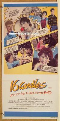 f011 SIXTEEN CANDLES Australian daybill movie poster '84 Molly Ringwald