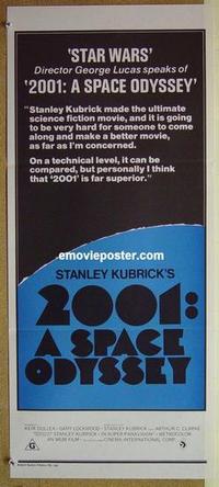 e400 2001 A SPACE ODYSSEY 'blue' Australian daybill movie poster R78 Kubrick