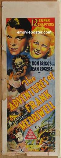 e013 ADVENTURES OF FRANK MERRIWELL long Australian daybill movie poster '36