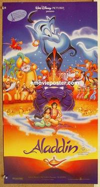 e412 ALADDIN #1 Australian daybill movie poster '93 Walt Disney cartoon!