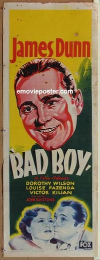 e014 BAD BOY long Australian daybill movie poster '35 James Dunn