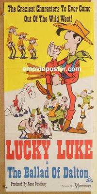 e441 BALLAD OF DALTON Australian daybill movie poster '78 Lucky Luke!