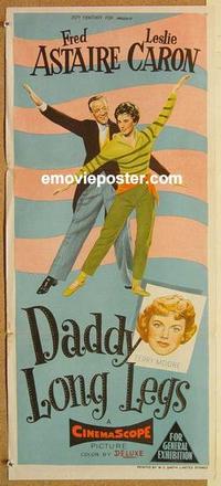 e543 DADDY LONG LEGS Australian daybill movie poster '55 Astaire, Caron