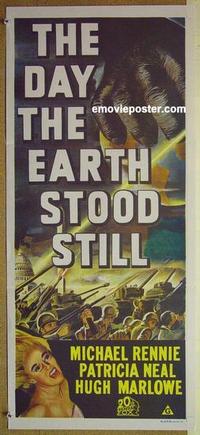 e548 DAY THE EARTH STOOD STILL Australian daybill movie poster R70s classic