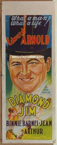 e020 DIAMOND JIM long Australian daybill movie poster '35 Edward Arnold