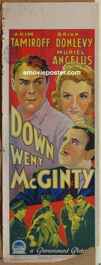 e023 GREAT MCGINTY long Australian daybill movie poster '40 Preston Sturges
