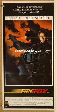 e599 FIREFOX Australian daybill movie poster '82 Clint Eastwood, Jones