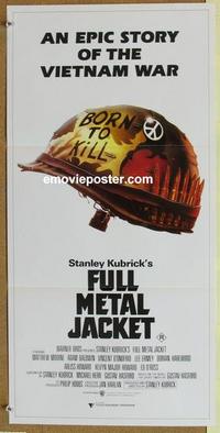 e622 FULL METAL JACKET Australian daybill movie poster '87 Stanley Kubrick