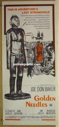e639 GOLDEN NEEDLES Australian daybill movie poster '74 Joe Don Baker