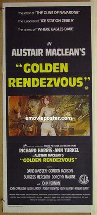 e640 GOLDEN RENDEZVOUS Australian daybill movie poster '78 Harris, Turkel